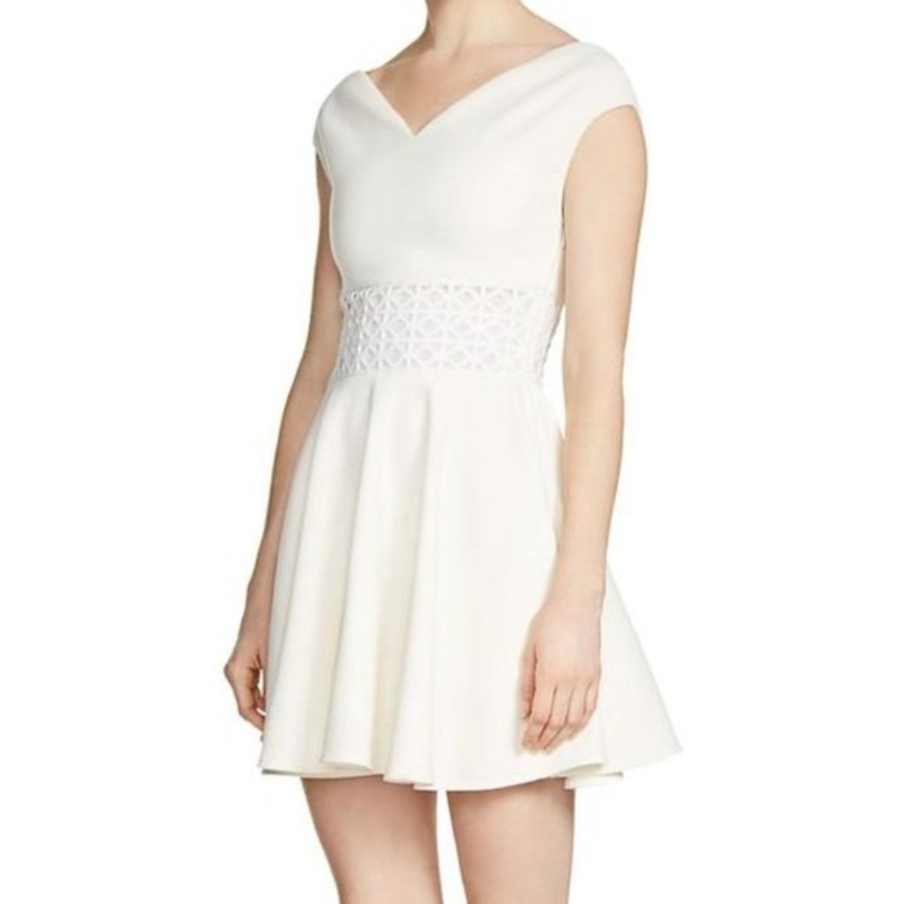 Maje |Ivory Royal ecru Skater Dress sz. Medium